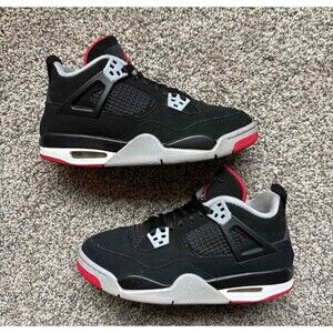 Nike Air Jordan 4 Bred 2019 Size 5 Youth (Size 6.5 Women's)